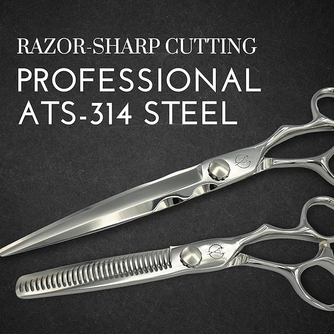 Shihan Shears 6.8" Legacy Steel Hair Cutting Scissors - Designed with Japan ATS-314 Japanese Steel (Steel Shears Set)