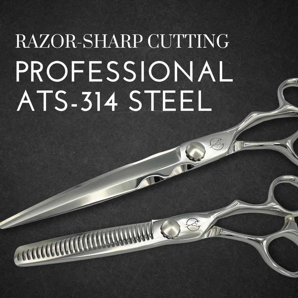 Shihan Shears 6.8" Legacy Steel Hair Cutting Scissors - Designed with Japan ATS-314 Japanese Steel (Steel Shears Set)