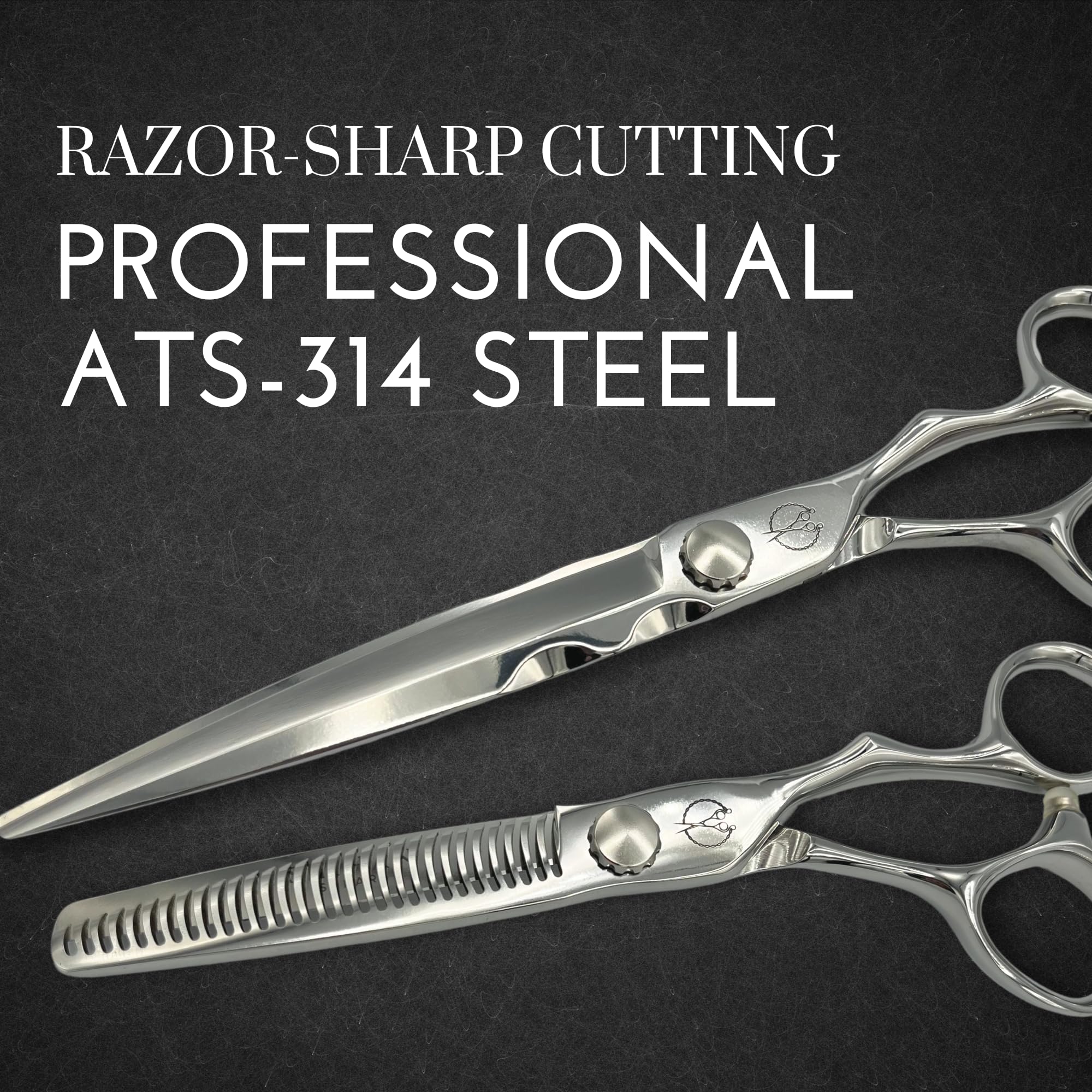 Shihan Shears 6.8" Legacy Steel Hair Cutting Scissors - Designed with Japan ATS-314 Japanese Steel (Steel Shears Set)