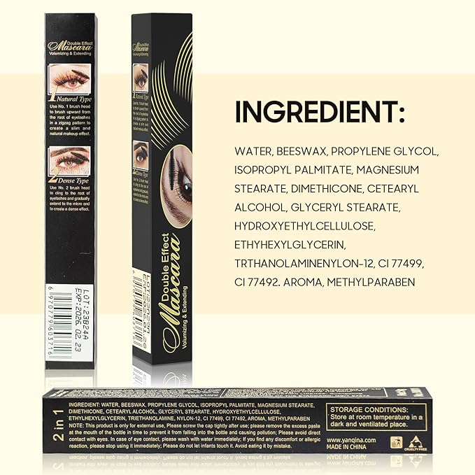 Tubing Mascara - Intense Black Lengthening & Volumizing Mascara, Fast Dry & Clump-Free, Curling & Separating, Vegan & Cruelty, All Day Full, Suitable for All Party (0.28 fl. oz)