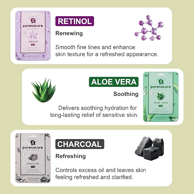 PB & JAY Korean Sheet Mask Variety Set | 12 Scents (12 Count)