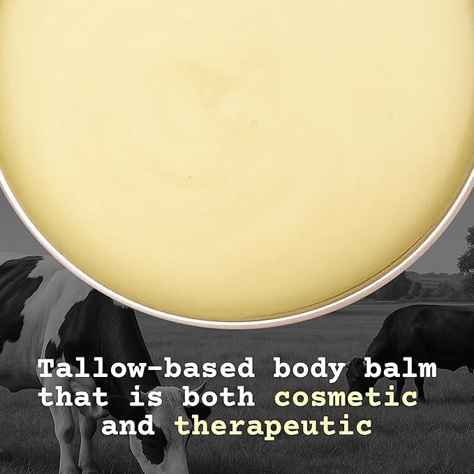 The Tallowed Truth Beef Tallow Balm for Skin & Face, Unscented Honey Balm