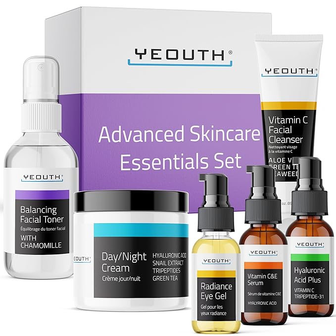 YEOUTH Skin Care Set 6-Piece Full Size for Radiant-Looking Skin