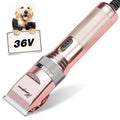 Hansprou Dog Clippers for Grooming,Upgraded 36V Heavy Duty Dog Clippers,Professional Pet Hair Trimmer for Thick Coat,Corded Pet Clipper with Guard Combs Brush