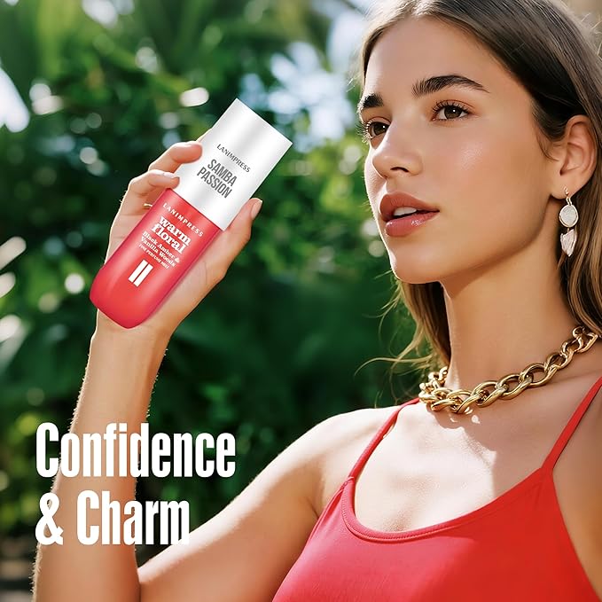 LANIMPRESS 3 FL OZ Hair and Body Fragrance Mist, Eau De Parfum for Women,Warm Aroma,Perfume No.2, Floral Fruit Scent– With Notes of Black Amber Plum,Jasmine, Vanilla,Travel Size Body Spray