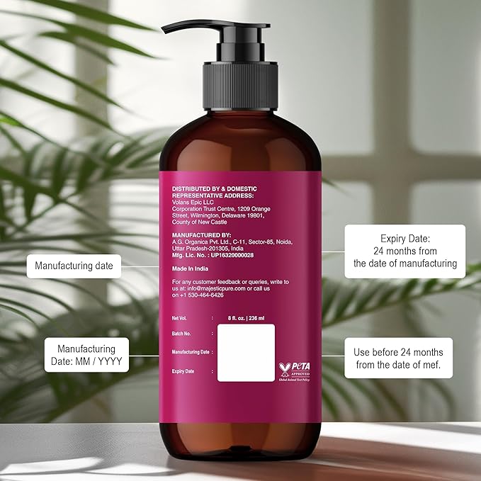 Majestic Pure Cocoa Mint Massage Oil, Cooling Scented Blend, 8 Fl Oz