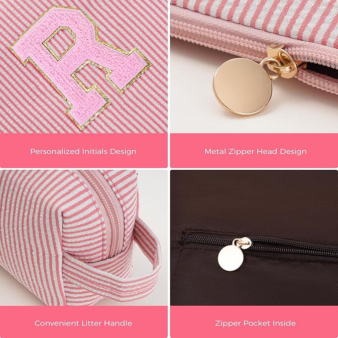 Btffitting Gifts for Teen Girls Women - Birthday Gifts for 10 11 12 13 14 15 16 17 18 Years Old Girl,Makeup Bag Cosmetic Bag,Teacher Gift Trendy Stuff Toiletry Bag - Peach,R