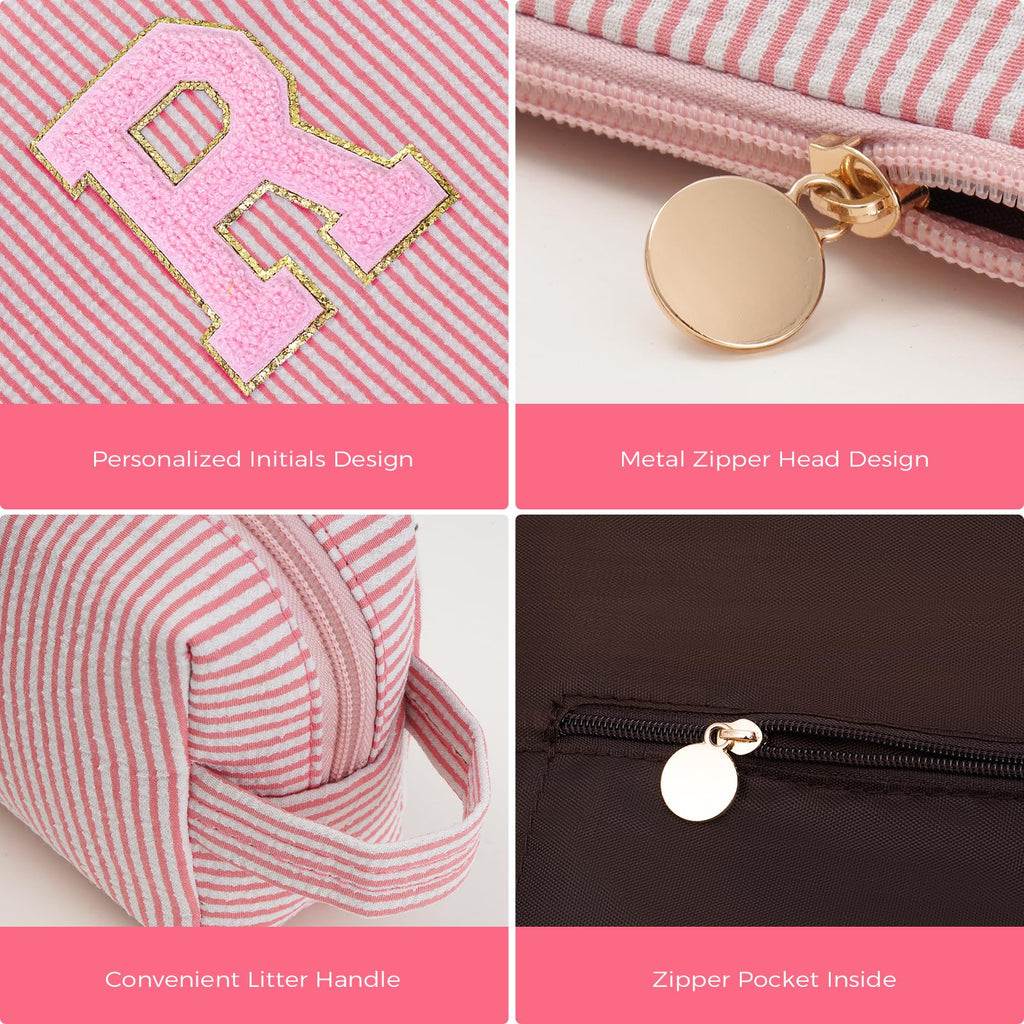 Btffitting Gifts for Teen Girls Women - Birthday Gifts for 10 11 12 13 14 15 16 17 18 Years Old Girl,Makeup Bag Cosmetic Bag,Teacher Gift Trendy Stuff Toiletry Bag - Peach,R