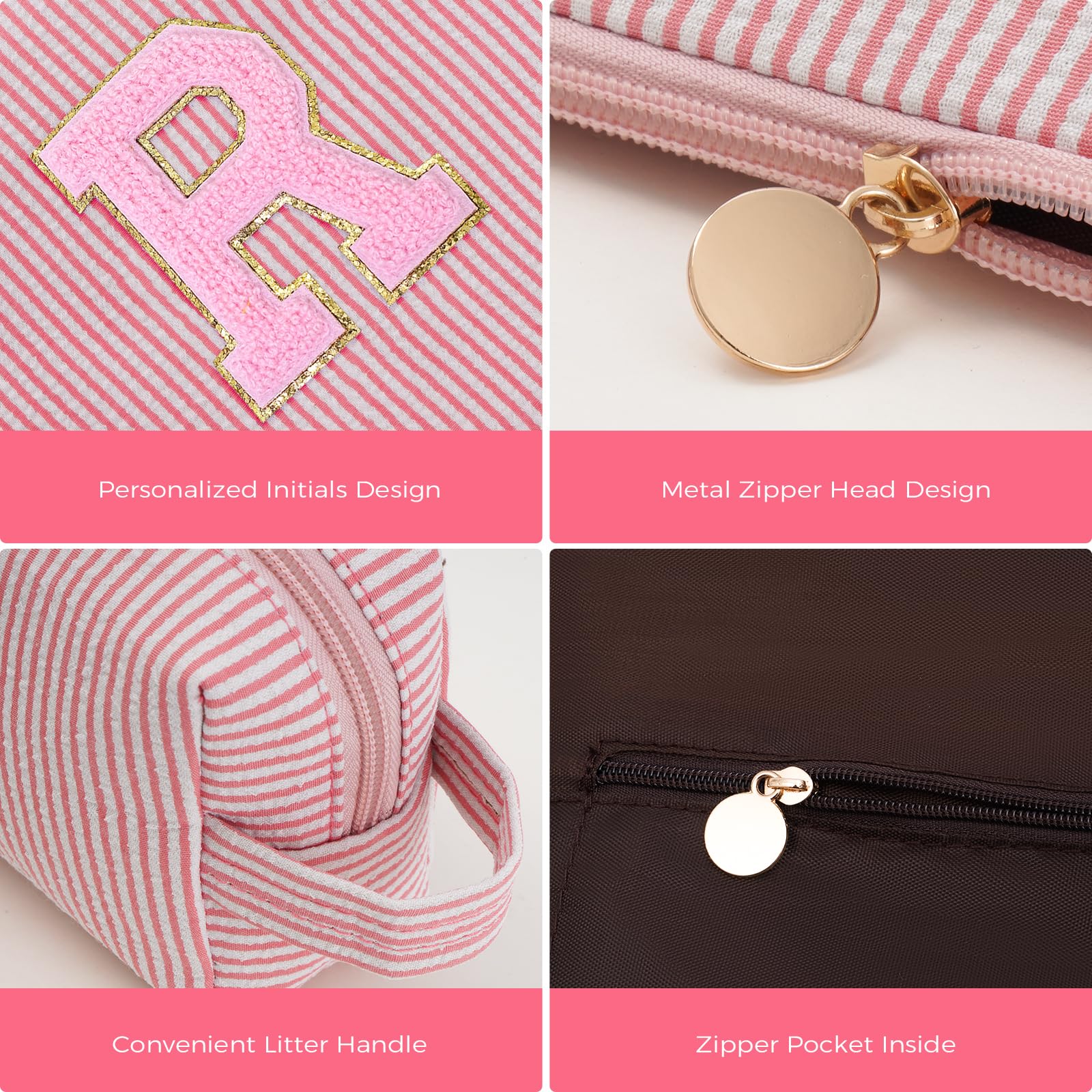 Btffitting Gifts for Teen Girls Women - Birthday Gifts for 10 11 12 13 14 15 16 17 18 Years Old Girl,Makeup Bag Cosmetic Bag,Teacher Gift Trendy Stuff Toiletry Bag - Peach,R