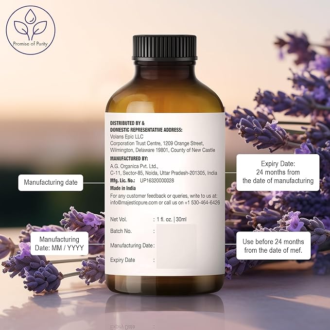 Majestic Pure Lavender Essential Oil for Diffuser - 1 Fl Oz