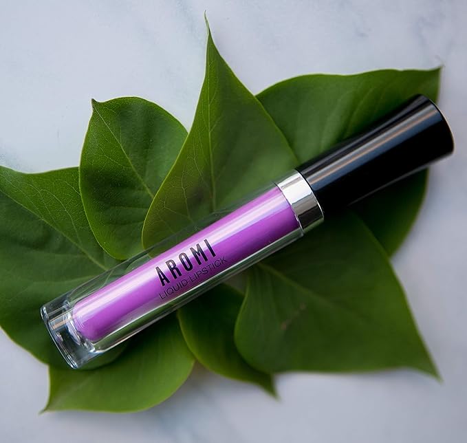 Aromi Pink Periwinkle Matte Liquid Lipstick, Purple Lilac Shade
