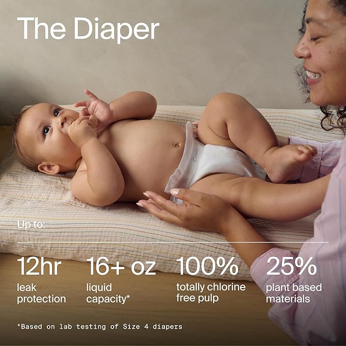 Coterie Baby Wipes + Diapers Kit, Size NB & Size 1 Diapers, 8-Pack Wipes