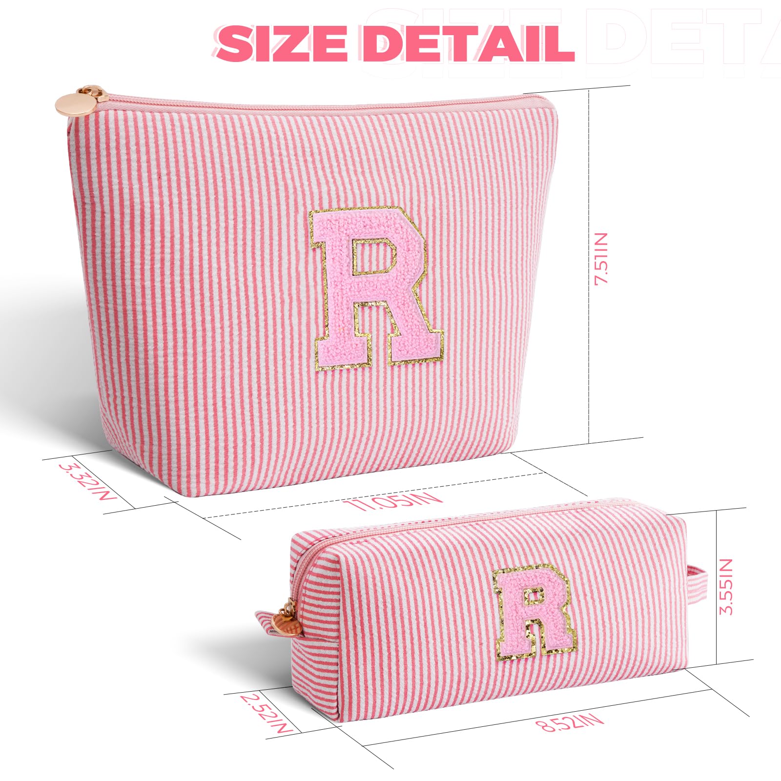 Btffitting Gifts for Teen Girls Women - Birthday Gifts for 10 11 12 13 14 15 16 17 18 Years Old Girl,Makeup Bag Cosmetic Bag,Teacher Gift Trendy Stuff Toiletry Bag - Peach,R