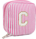 LETGO Easter Basket Stuffers for Kids Teen Girls Women | Initial Makeup Bag | Pink Cosmetic Bag Travel Bags | 11 12 13 14 15 16 Years Old Girl Gift Teacher Gift Teen Girl Gifts Trendy Stuff