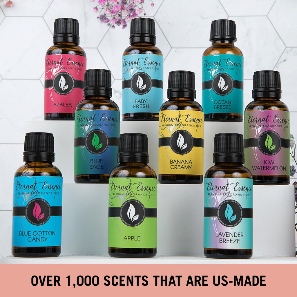 Eternal Essence Oils Afternoon Tea Set of 6 Premium Fragrance Oils - Includes Green Tea, Black Fig & Honey, Cucumber, Lemon Sugar, Vanilla and Coconut Cream Scented Oils - 10ML