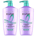 L'Oreal Paris Elvive Hyaluron + Pure Shampoo and Conditioner Set, Clarifying Shampoo and Rehydrating Conditioner with Salicylic Acid and Hyaluronic Acid, 56 Fl Oz Set