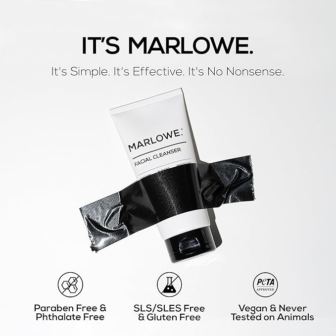 MARLOWE. Facial Cleanser, Daily Face Wash, Removes Dirt + Oil, 6 oz