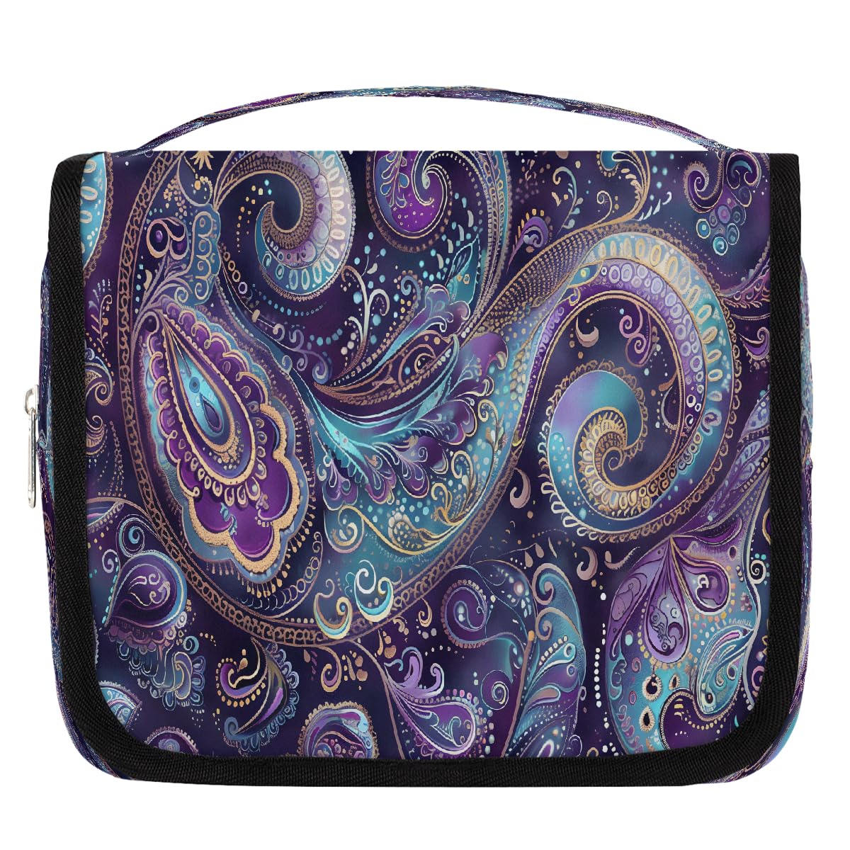 Paisley Travel Toiletry Bag Women Men Hanging Cosmetic Organizer Portable