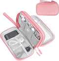 FYY Electronic Organizer, Travel Tech Pouch Bag, Medium, Pink