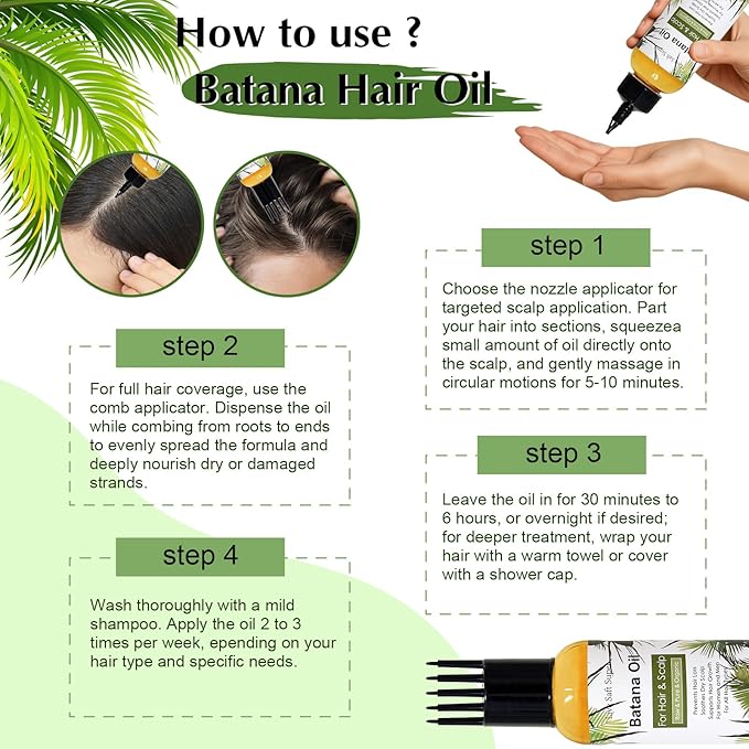 Live Saft Super Batana Oil for Hair Growth - Dr. Sebi 100% Raw Natural Batana Oil, Care for Hair thickness Stronger 4 FL Oz