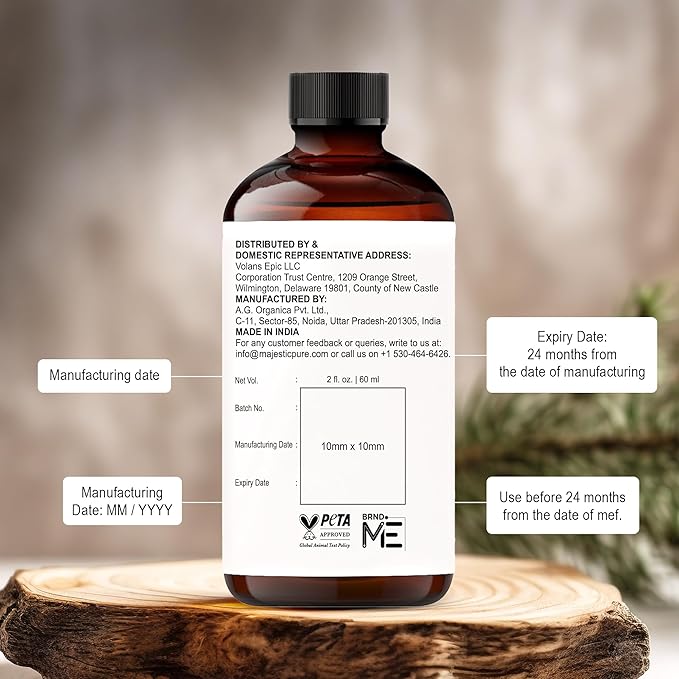 Majestic Pure Vanilla Essential Oil for Diffuser - 2 Fl Oz