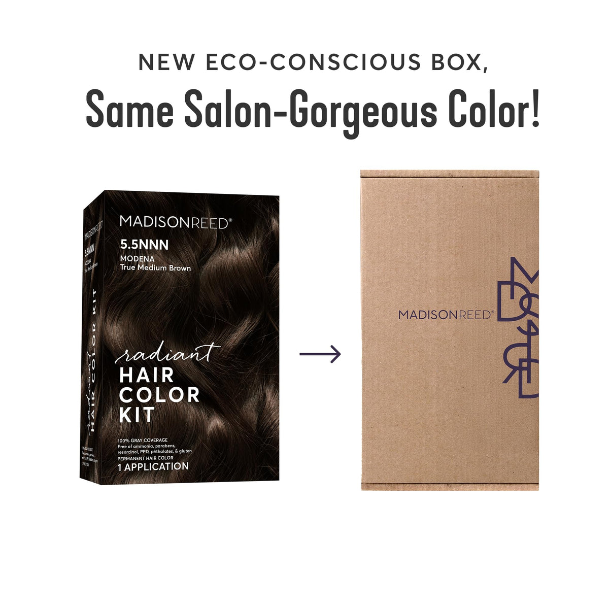 Madison Reed Radiant Hair Color Kit, 5.5NNN Dark Brown, 2 Pack