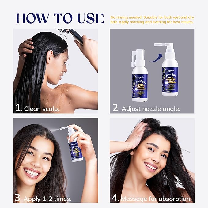 Hair Growth Serum, Rice Water & Biotin & Caffeine, Hair Oils for hair growth