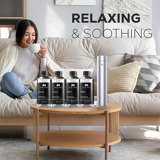 The One Hotel Scent Diffuser Oil 120ml - Aromatherapy Fragrance Inspired by 5-Star Hotels - Notes of Cardamom, Leather, Lemon, Cinnamon & Sandalwood - Inspired by Luxury Hotel The One Diffuser Scent