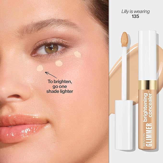 Revlon Glimmer Brightening Concealer, 135, 0.3 fl oz