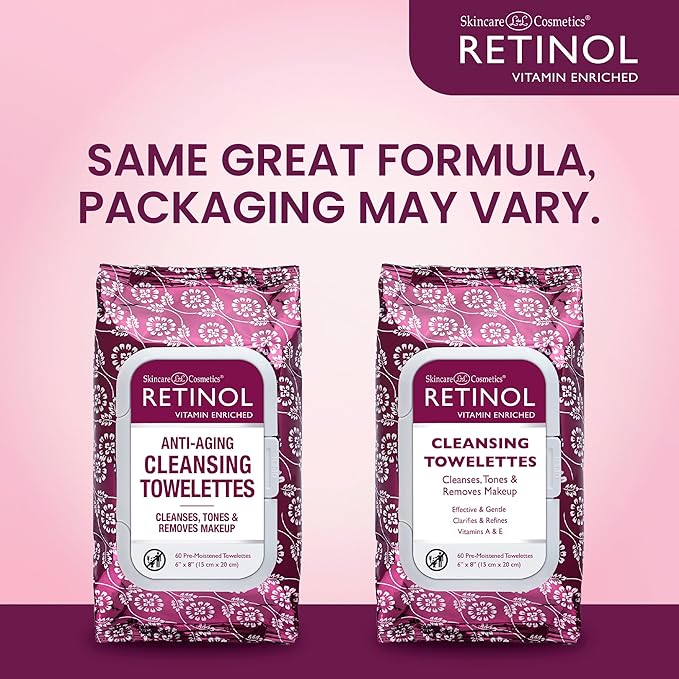 LIVAURA Retinol Makeup Remover Wipes for Women - Facial Cleansing Wipes