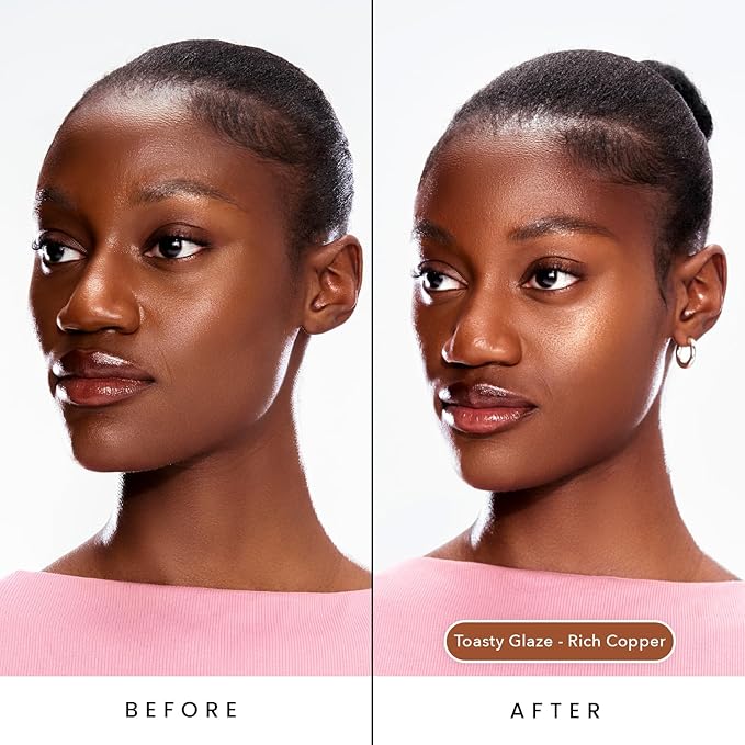Sacheu Liquid Glow STAY-N Highlighter, Illuminator & Bronzer, Toasty Glaze