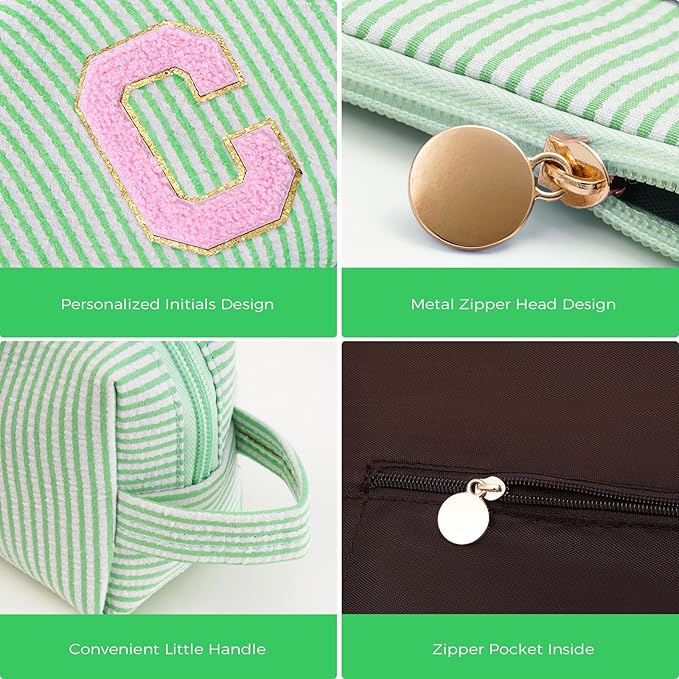 Btffitting Gifts for Teen Girls Women - Birthday Gifts for 10 11 12 13 14 15 16 17 18 Years Old Girl,Makeup Bag Cosmetic Bag,Teacher Gift Trendy Stuff Toiletry Bag - Green,C