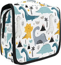 senya Hanging Travel Toiletry Bag Kit Makeup Case Cosmetics Organizer for Men Women (Kids Cartoon Dinosaurs)