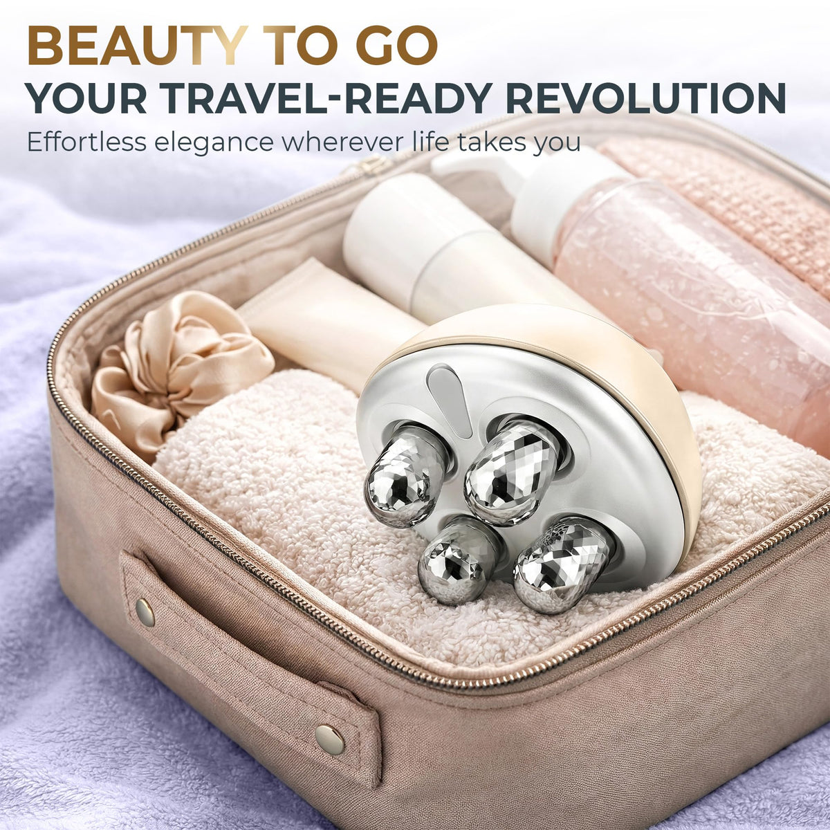 DEZALON Face Massager Tool, Eye and Neck Massager, Face Roller, Beauty Tools for Relaxing Facial Massage and Skin Care Routine, Gold
