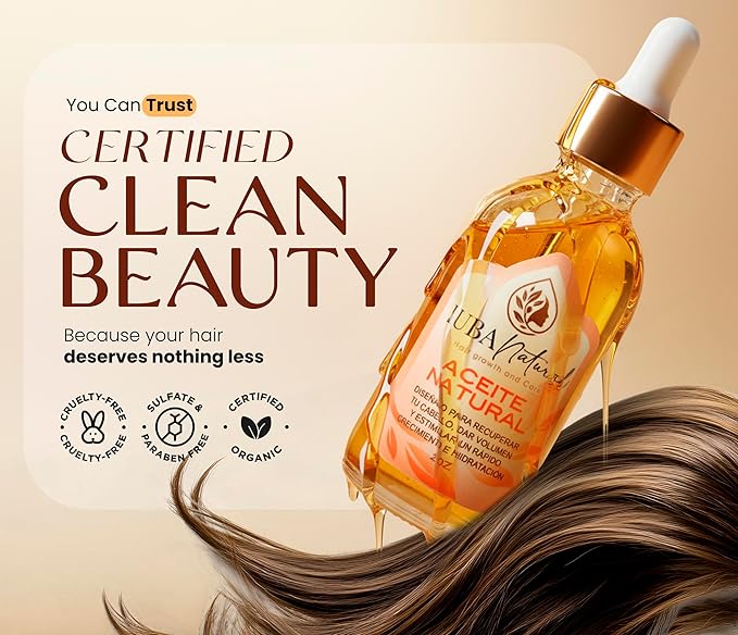 IUBA NATURAL Organic Hair Oil For Dry Hair & Scalp Care- moisturizing hair oil- 2 oz