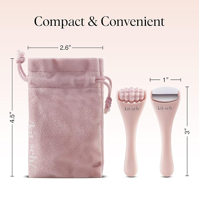 Kitsch Mini Ice Roller for Face Tool Set – Cooling Face Rollers - Blush