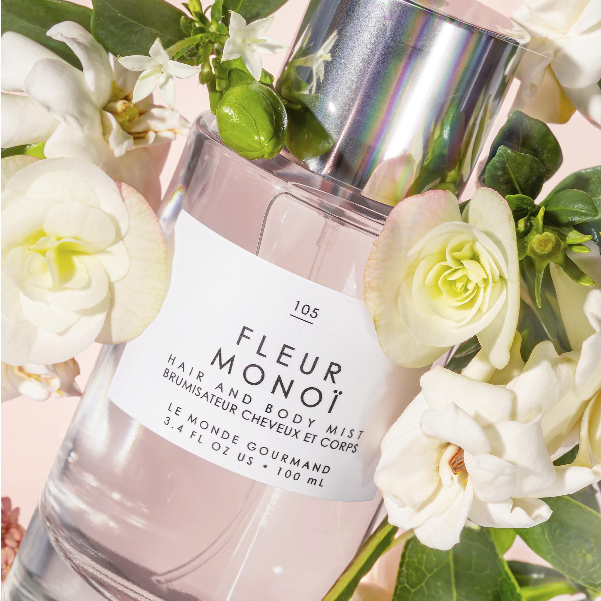 Le Monde Gourmand Fleur Monoi Hair & Body Mist - 3.4oz (100ml) - Floral, Coconut Fragrance Notes