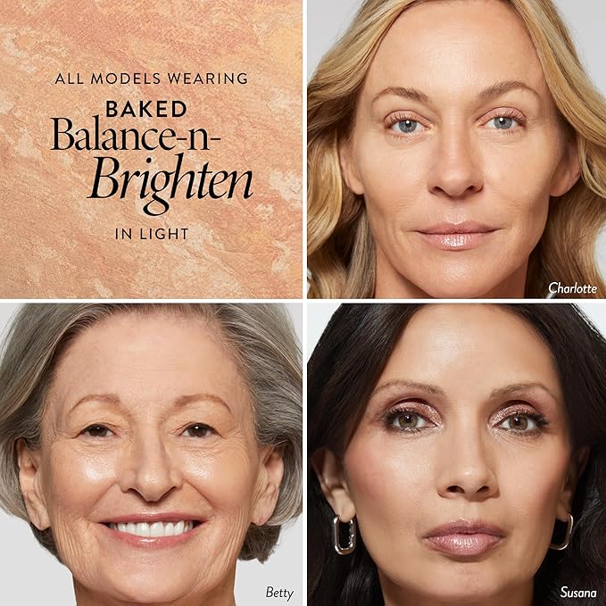 LAURA GELLER NEW YORK Award-Winning Baked Balance-n-Brighten Color Correcting Powder Foundation – Handmade in Italy – Buildable Coverage, Matte Finish – For Mature & Sensitive Skin – 03 Light