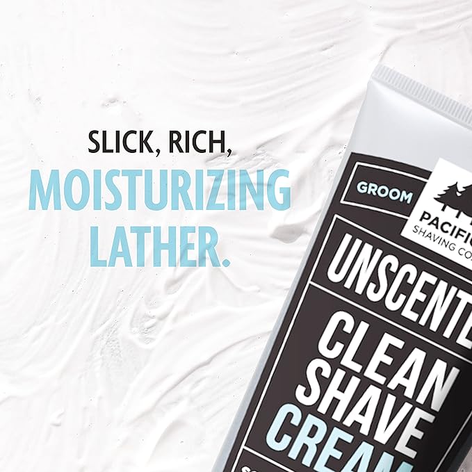 Pacific Shaving Company Clean Men's Sensitive Shaving Cream, 7 Oz (2 Pack)