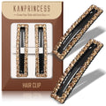 Kanprincess Rhinestone and Crystal Hair Clips 2-Pack, Sparkly Barrettes & Elegant Bling Accessories for Women & Girls(Set4)