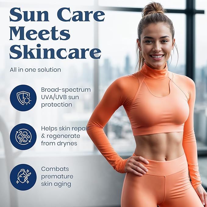 ClearChoice Sport Shield SPF 45 Travel Size – Mineral Sunscreen & Moisturizer for Face | Zinc Oxide, No White Cast, Water Resistant 80 Min | Non-Comedogenic | Dermatologist Recommended | 2 oz / 60 ml