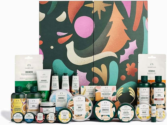 The Body Shop Ultimate Advent - 25 Piece Set - Bath & Body Care Essentials Gift Set, Vegan