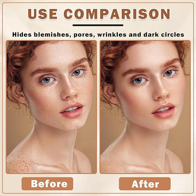 QIUFSSE Airbrush Foundation Makeup Spray (Natural/Warm Porcelain)