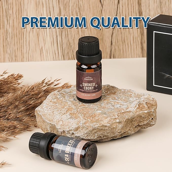 FUHITIM Fragrance Oil Charming Men's Set Diffuser Oil for Home（6 x 10 ML）