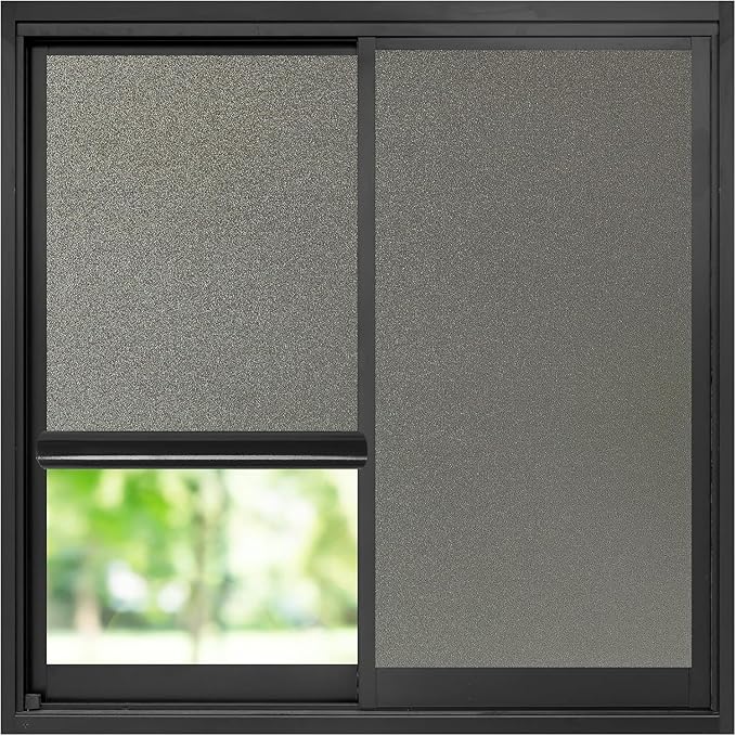 rabbitgoo Static Cling Privacy Film for Glass Windows, Taupe 23.6" x 78.7"