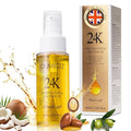 Oumigiz 24K Gold Hair Oil Repair & Shine Serum with Coconut, Argan & Olive Oils – Vegan Heat Protectant, Frizz Control for Dry, Damaged Hair (2.02 Fl Oz (Pack of 1))
