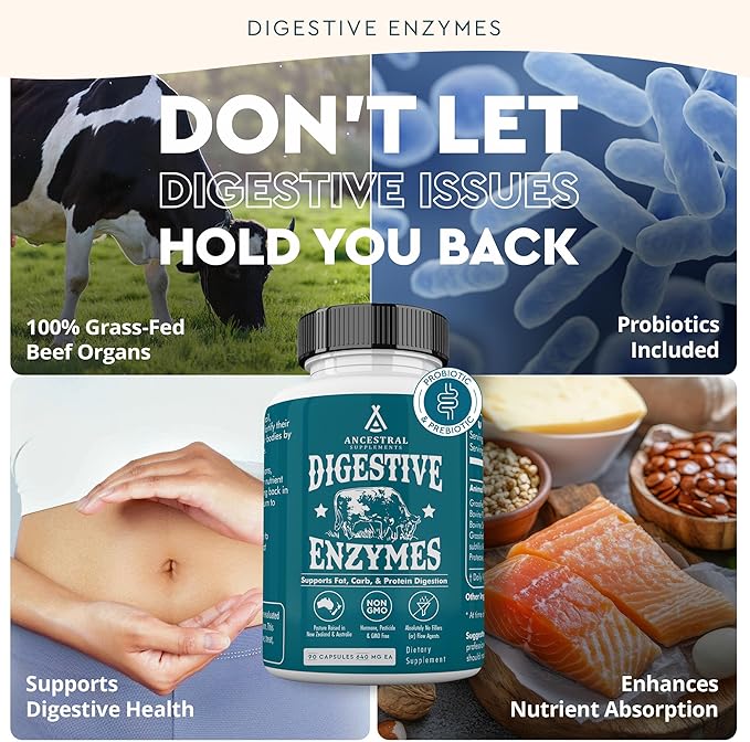 Ancestral Supplements Digestive Enzymes for Women & Men, 90 Ct