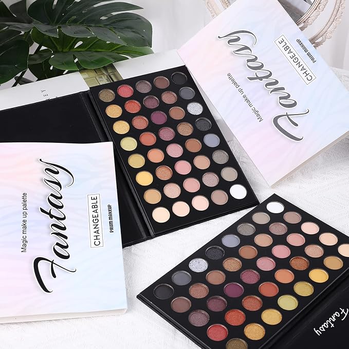 UCANBE Professional Neutral Smokey Eyeshadow Makeup Palette, Matte Shimmer Metallic Black Grey Dark Goth Eye Shadows for Halloween, Pigmented Warm Smoky Naked Nude Rosy Gold Brown Pallet Make Up Kit