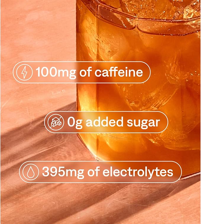 Cure Hydration - Energy Electrolyte Drink Powder Peach Tea 14 Packets