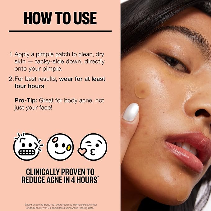 PEACE OUT Acne Day & Night Duo Hydrocolloid Pimple Patches (20 count)